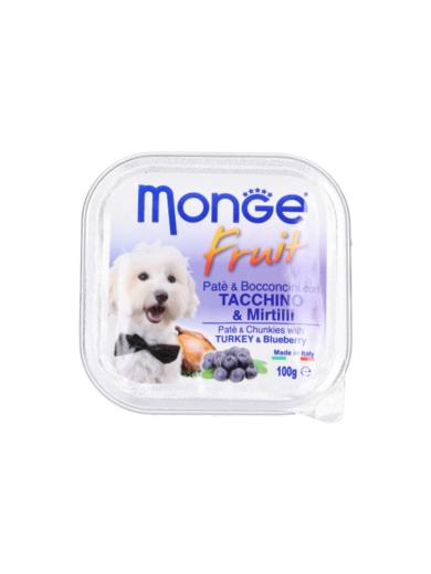 Monge alutál kutyáknak fruit pulyka, áfonya falatkák