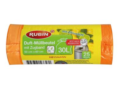 Rubin Köthető Füllel, Citrom Illattal 30 L Szemetes Zsák