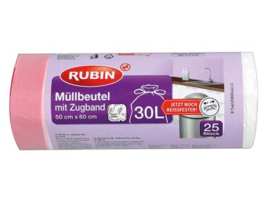 Rubin Önzáró Szalaggal 30L Szemetes Zsák