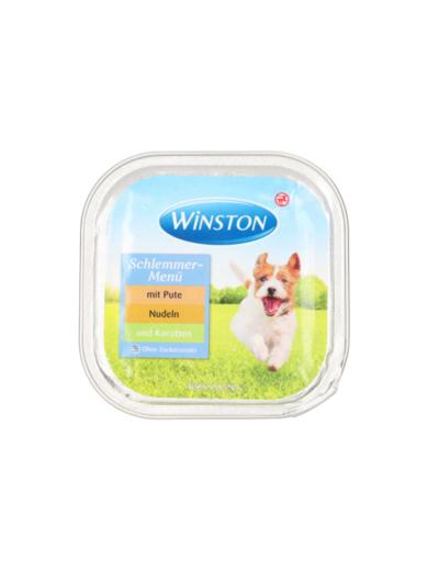 Winston Fenséges Menü alutasak kutyáknak, pulykahús, tészta és répa