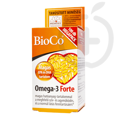 BioCo Omega-3 forte Megapack lágyzselatin kapszula