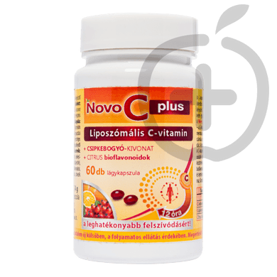 Novo C Plus Liposzómális C-vitamin csipkebogyó kivonattal lágykapszula