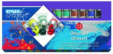 Stylex olajfesték készlet, 12dbx12ml