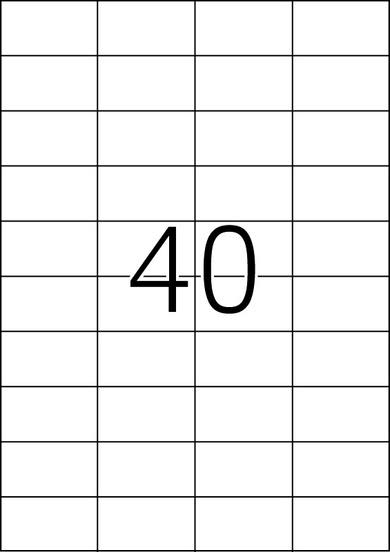 Herma etikett fehér, A4, 52,5x29,7mm (40)