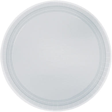 Amscan tányér (8db, 22,8 cm) ezüst