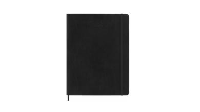 MOLESKINE Határidőnapló 2025 12 hónap, Heti tervező, puha borító, FEKETE (XL)