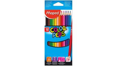 Maped színes ceruza 12 db, color peps, háromszögletű