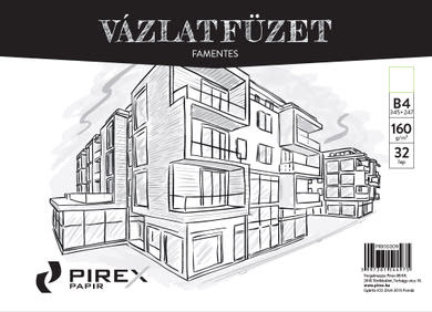 Vázlatfüzet B/4, 160gr, Famentes