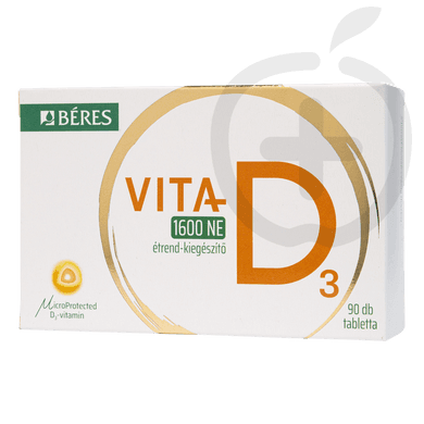 Béres Vita-D3 1600 NE D3-vitamint tartalmazó étrend-kiegészítő tabletta