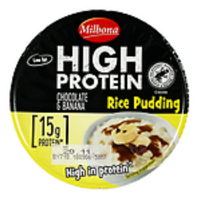 Milbona High Protein Tejberizs banános-csokoládés szósszal