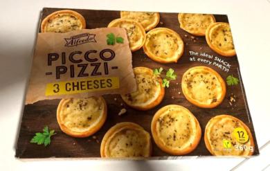 Trattoria Alfredo Picci Pizzi 3 sajtos, gyorsfagyasztott 24 x 30 g