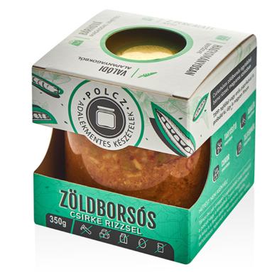 Zöldborsós csirke rizzsel 350 g
