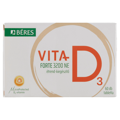 BÃ©res Vita-D3 3200 NE D3-vitamint tartalmazÃ³ Ã©trend-kiegÃ©szÃ­tÅ‘ tabletta