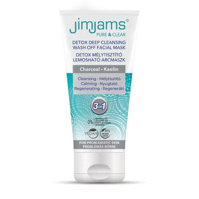 JimJams arcmaszk mélytisztító lemosható Pure & Clear Detox