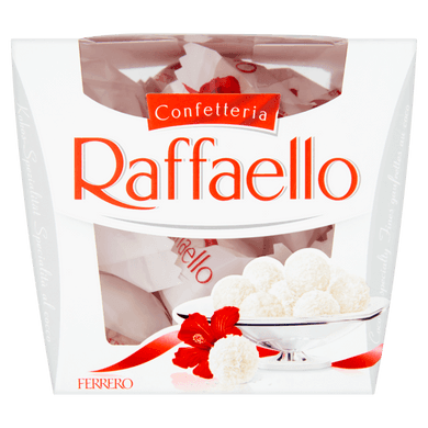 Raffaello ropogós, kókuszos ostyakülönlegesség, belsejében egész szem mandulával