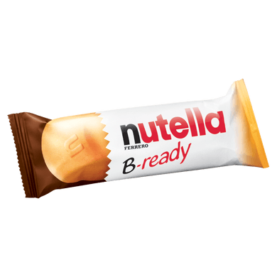 Nutella B-Ready ropogós ostya kakaós mogyorókrémmel és búzakészítménnyel töltve