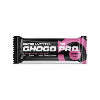 Scitec Choco Pro fehérje szelet strawberry white chocolate