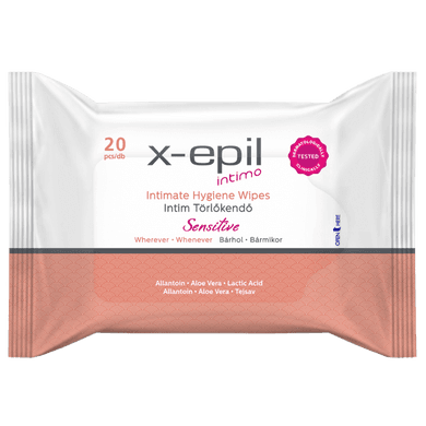 X-Epil Intimo Intim törlőkendő - sensitive
