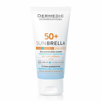 Dermedic Sunbrella fényvédő SPF50+ arckrém száraz és normál bőrre