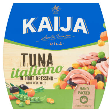 Kaija tonhal zöldség ágyon, olasz módra