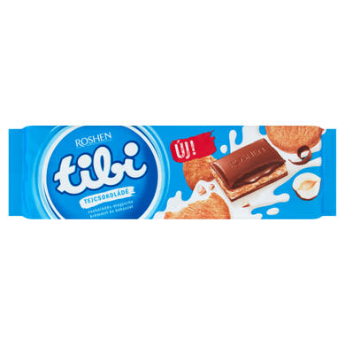 Tibi tejcsokoládé csokoládés-mogyorós krémmel és keksszel
