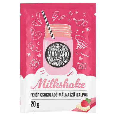 Mantaro Milkshake fehér csokoládé-málna ízű italpor