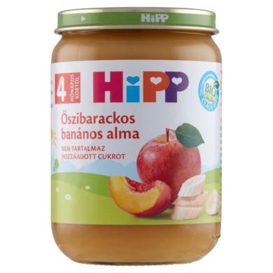 HiPP BIO őszibarackos banános alma bébidesszert 4 hónapos kortól 190 g