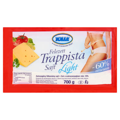 Tolle Light zsírszegény félkemény felezett trappista sajt