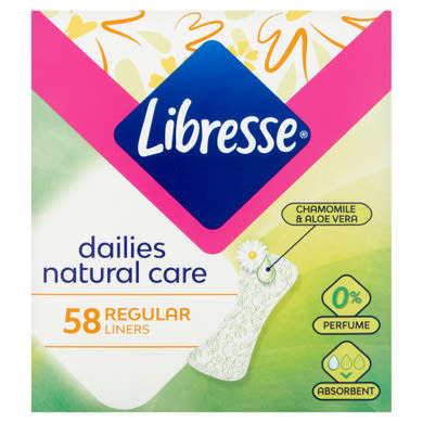Libresse Dailies Natural Care tisztasági betét aloe vera és kamilla kivonattal 58 db