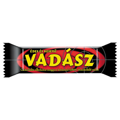 Vadász Édes és Keserű csokoládés-alkoholos meggyes krémmel töltött étcsokoládé szelet