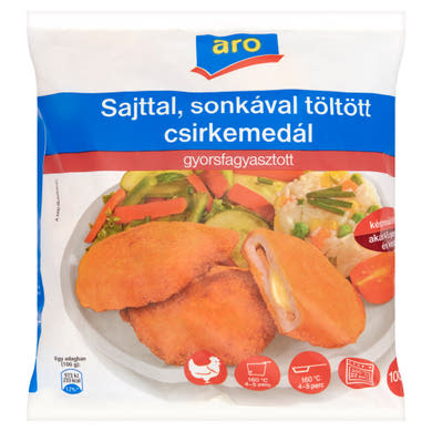 Aro gyorsfagyasztott, sajttal, sonkával töltött csirkemedál