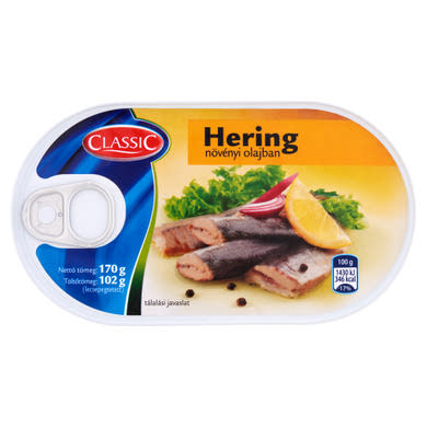 Classic hering növényi olajban