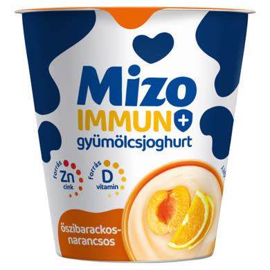 Mizo Immun+ őszibarackos-narancsos gyümölcsjoghurt