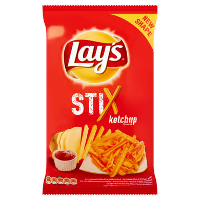 Lay's Stix burgonyachips ketchup jellegű ízesítéssel