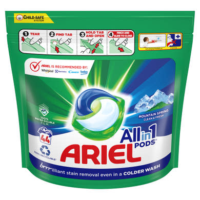 Ariel All-in-1 PODS Mountain Spring Clean & Fresh Folyékony Mosószerkapszula