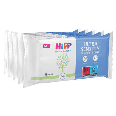 HiPP Babysanft Ultra Sensitive nedves törlőkendő újszülöttkortól 5 x