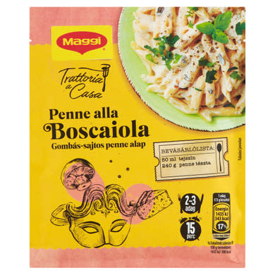 Maggi Trattoria a Casa Gombás-sajtos penne alap
