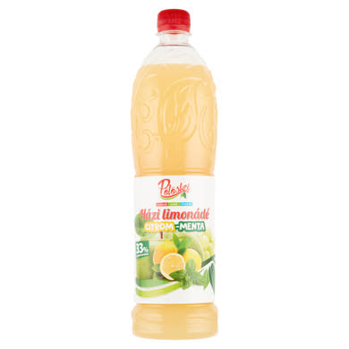 Pölöskei Házi limonáde citrom-menta ízű vegyes gyümölcsszörp cukorral és édesítőszerrel