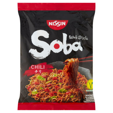 Nissin Soba instant tészta búzalisztből chili ízesítő szósszal