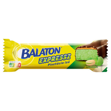 Balaton Expressz étcsokoládéval mártott pisztácia ízű szelet karamellel