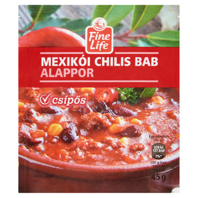 Fine Life csípős mexikói chilis bab alappor