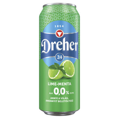 Dreher 24 alkoholmentes világos sör és lime- menta ízű ital keveréke