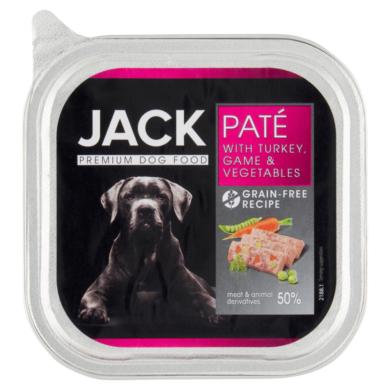 Jack Premium pástétom pulykahússal, vadhússal és zöldségekkel kutyáknak