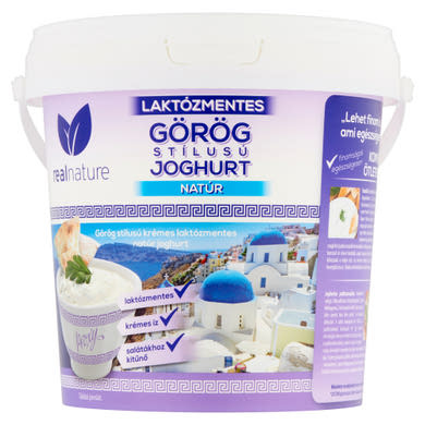 Real Nature Proxy görög stílusú krémes laktózmentes natúr joghurt 1 kg