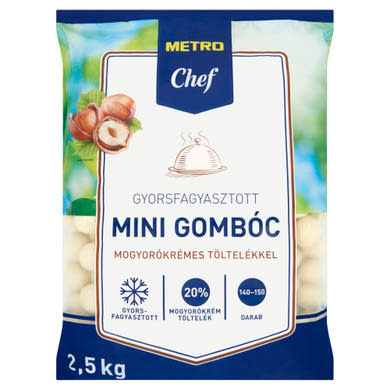 Metro Chef gyorsfagyasztott mini gombóc mogyorókrémes töltelékkel
