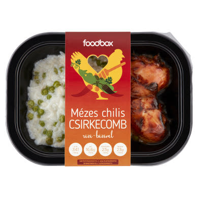 Foodbox mézes chilis csirkecomb rizi-bizivel 350 g