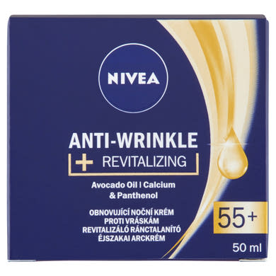 NIVEA Anti Wrinkle 55+ éjszakai arckrém