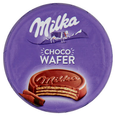 Milka Choco Wafer kakaós töltelékkel töltött, alpesi tejcsokoládéval bevont ostya