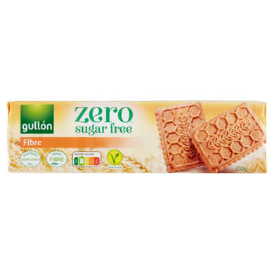 Gullón élelmi rostban gazdag keksz, édesítőszerrel, cukormentes
