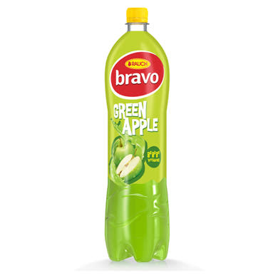 Rauch Bravo Green Apple zöld alma ital cukorral, édesítőszerekkel és 6 vitaminnal
